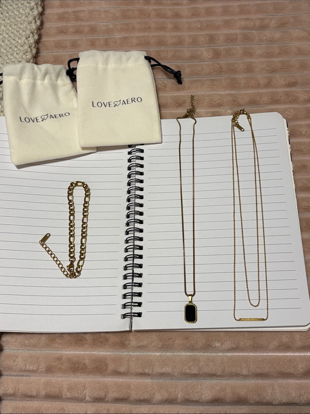 Love Aero Gold-Tone Layered Necklace Set waterproof